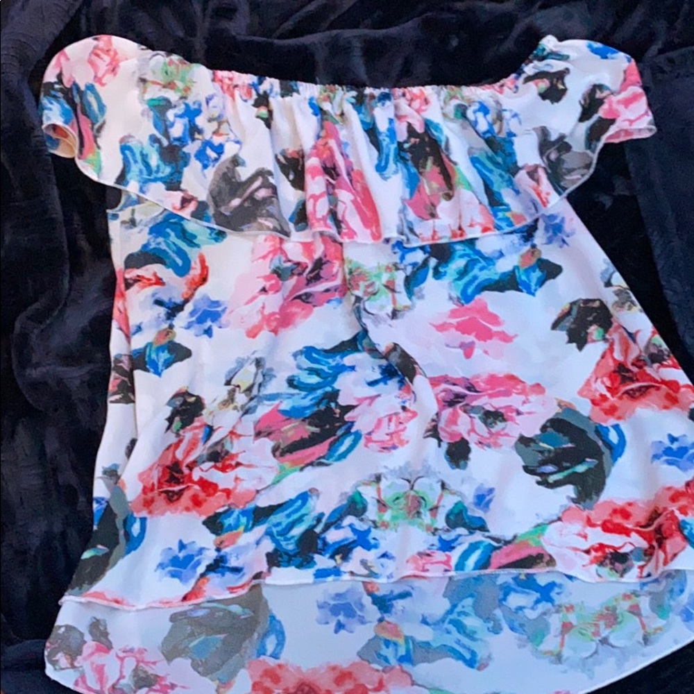 floral off the shoulder top